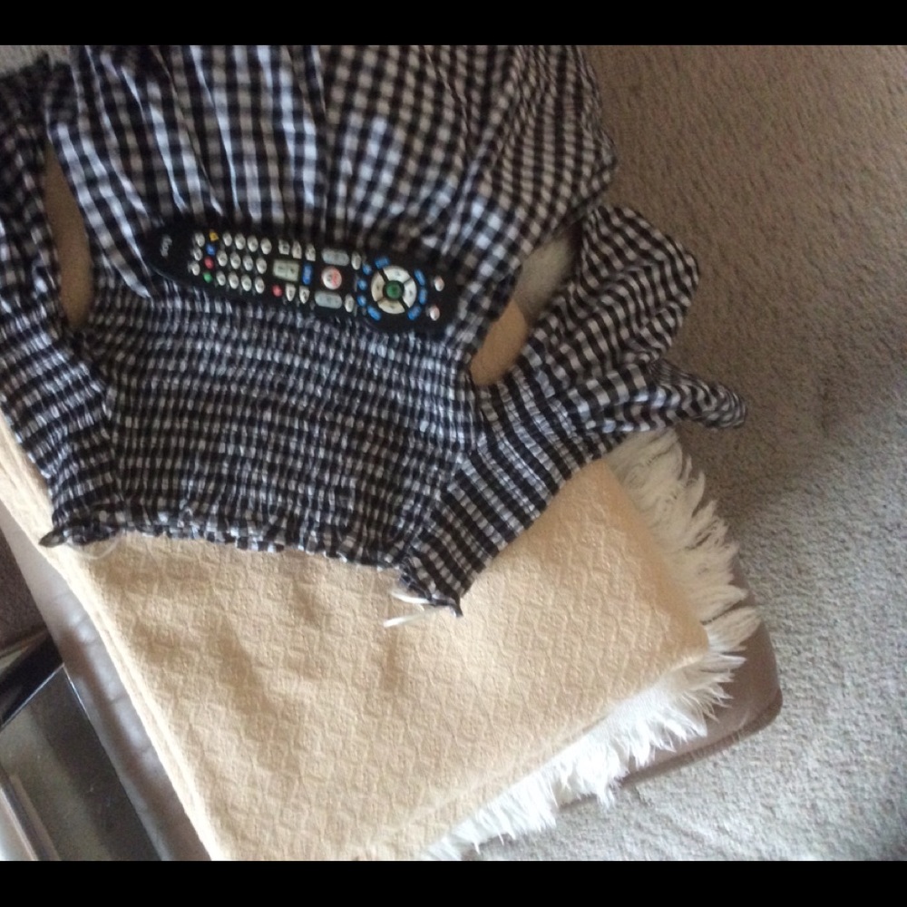 Black and white gingham shirt